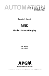 Thumbnail of document Manual - MND Modbus Network Display